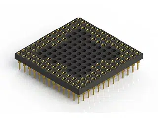 100-PGA Socket for production circuit boards, 13x13 array.