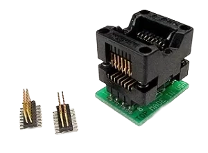 PA-SOD-1603-D250-16/2 SOIC Prototyping Adapter – 16-Pin 0.150″ SOIC Socket with Header and SO-Plugs