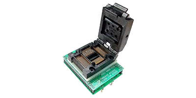 80-pin QFP to 40-pin DIP programming adapter with clamshell socket for Philips 87C552