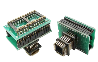 PA24-28-5DP-PP 28-pin DIP socket to PLCC emulator adapter with pin-skip wiring