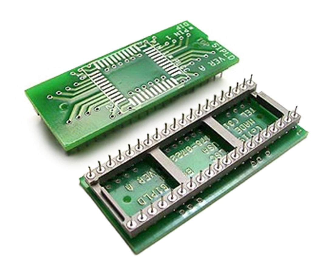 PLCC to DIP adapter for 8051 family devices