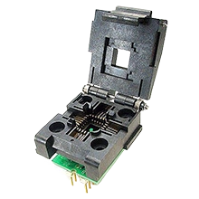 PLCC to DIP programming adapter with ZIF socket