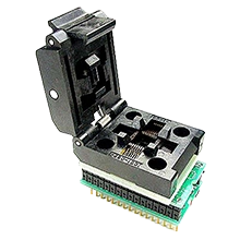QFP to DIP programming adapter with ZIF socket