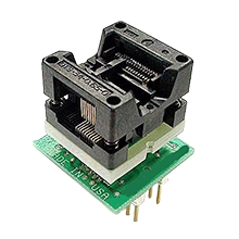 SSOP to DIP programming adapter with ZIF socket