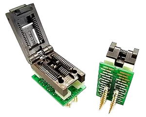 SOIC to DIP programming adapter featuring ZIF socket
