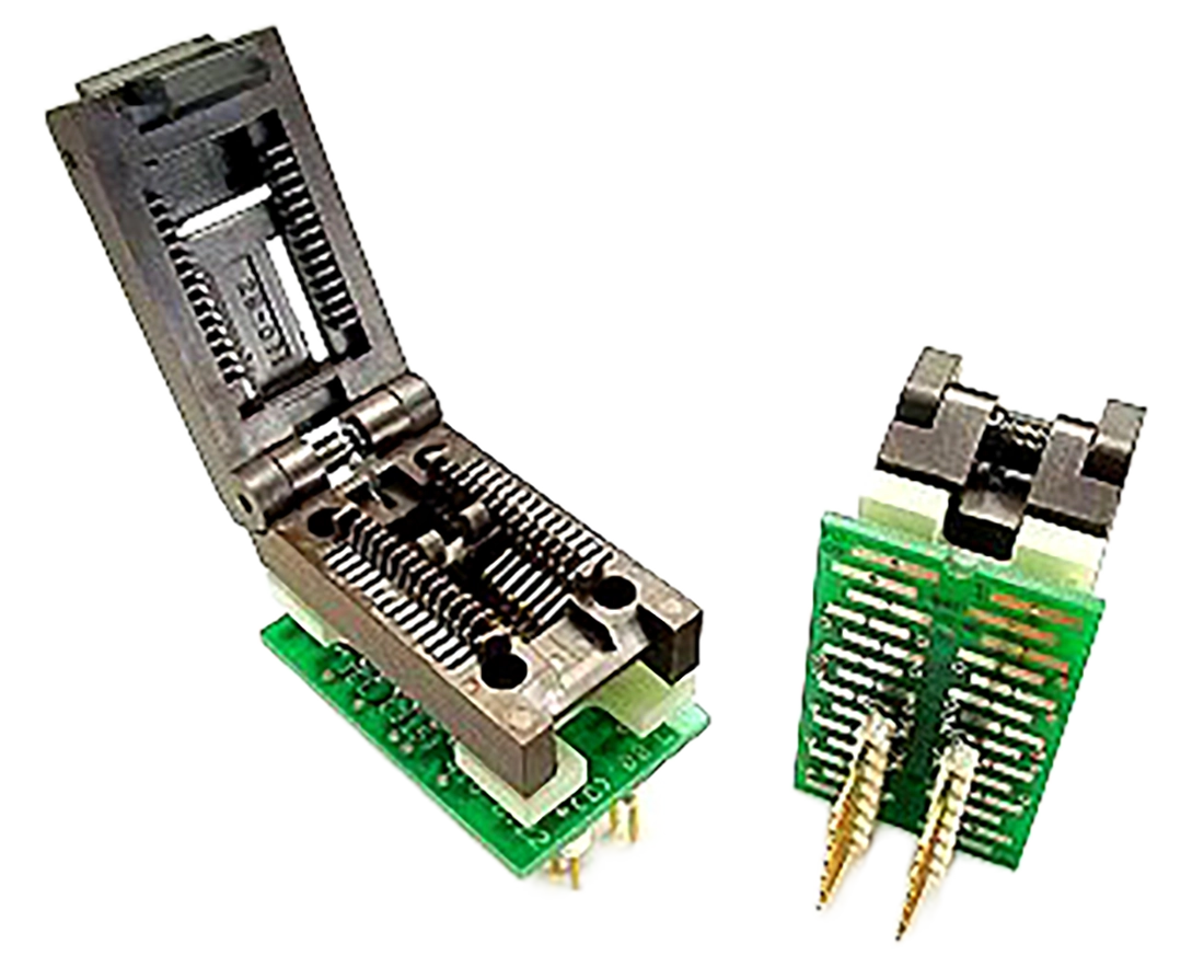 SOIC to DIP programming adapter featuring ZIF socket