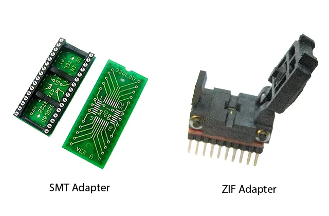 QFN to DIP socket and SMT adapters