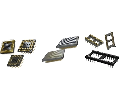 PCB connectors and headers including DIP headers PGA headers BGA LGA headers and IC interface plug solutions