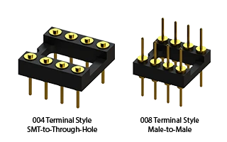 DH08-3-00XX-X 8 Pin DIP Header .300" Row Spacing